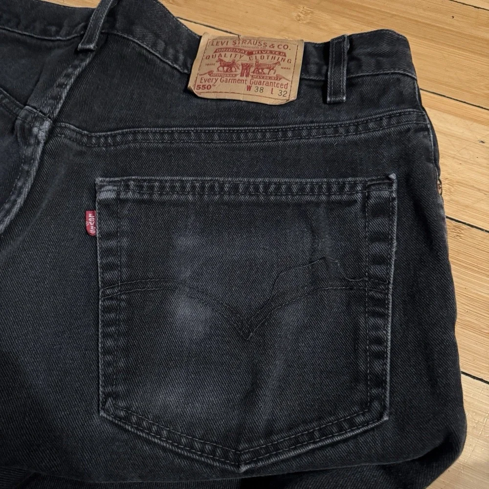 Levi's 550 Jeans Mens 38x32 Black Relaxed Fit Denim Y2K 2000s